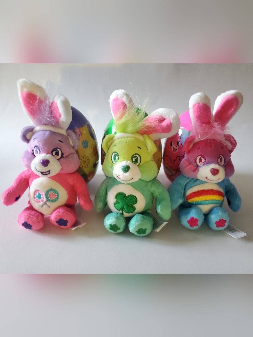 Mini Bunny Care Bears In Eggs Set Of 3 BNIB